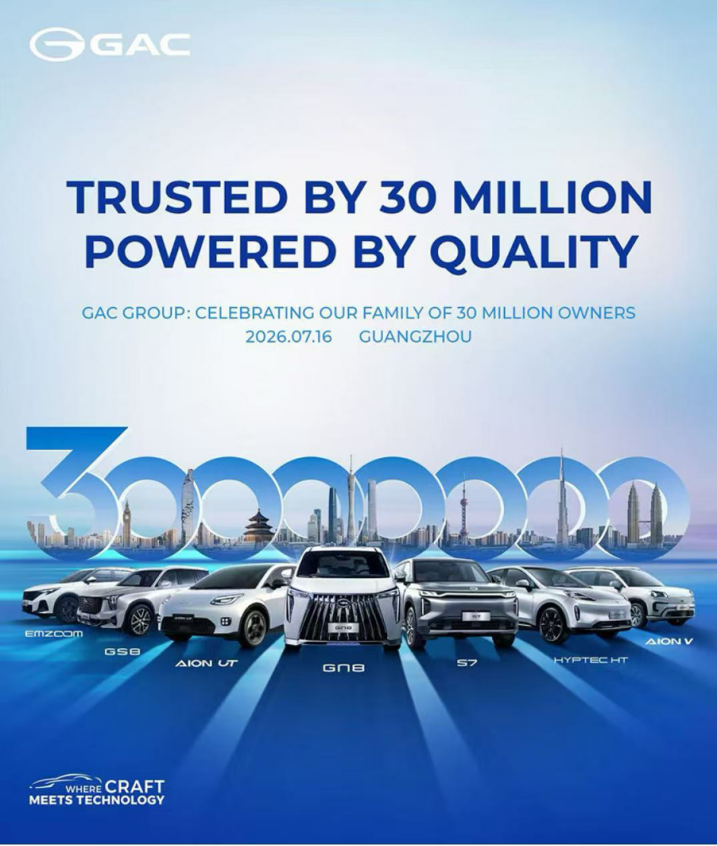 Marco de 30 milhões de veículos da GAC Group: os números por trás da «Velocidade GAC» 1 veículos da GAC